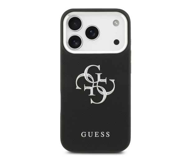 Guess Grained Big 4G & Classic Logo do iPhone 17 Pro czarny - 1365539 - zdjęcie 2